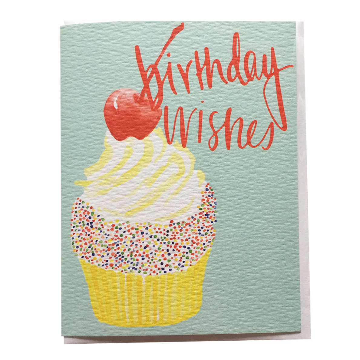 Birthday Card with Birthday Wishes Cupcake - Allie & Elle