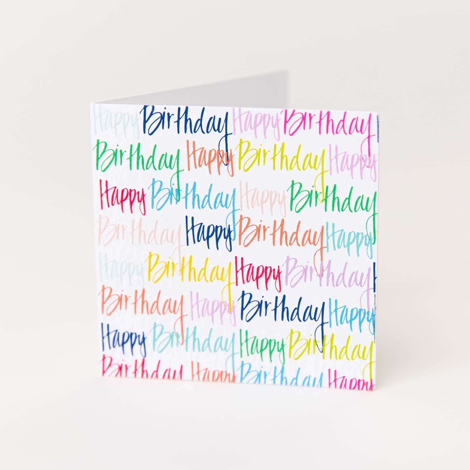 Hand-Lettered Birthday Mini Card - Allie & Elle