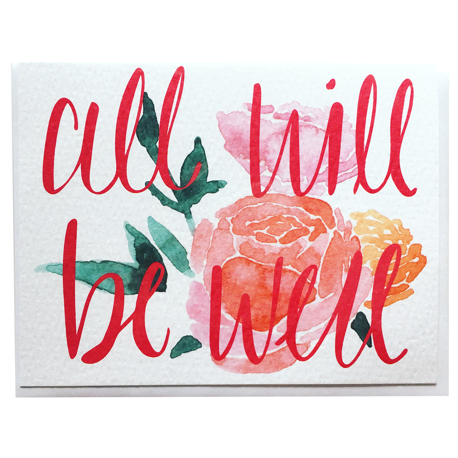 Watercolor Flowers Get Well Card - Allie & Elle