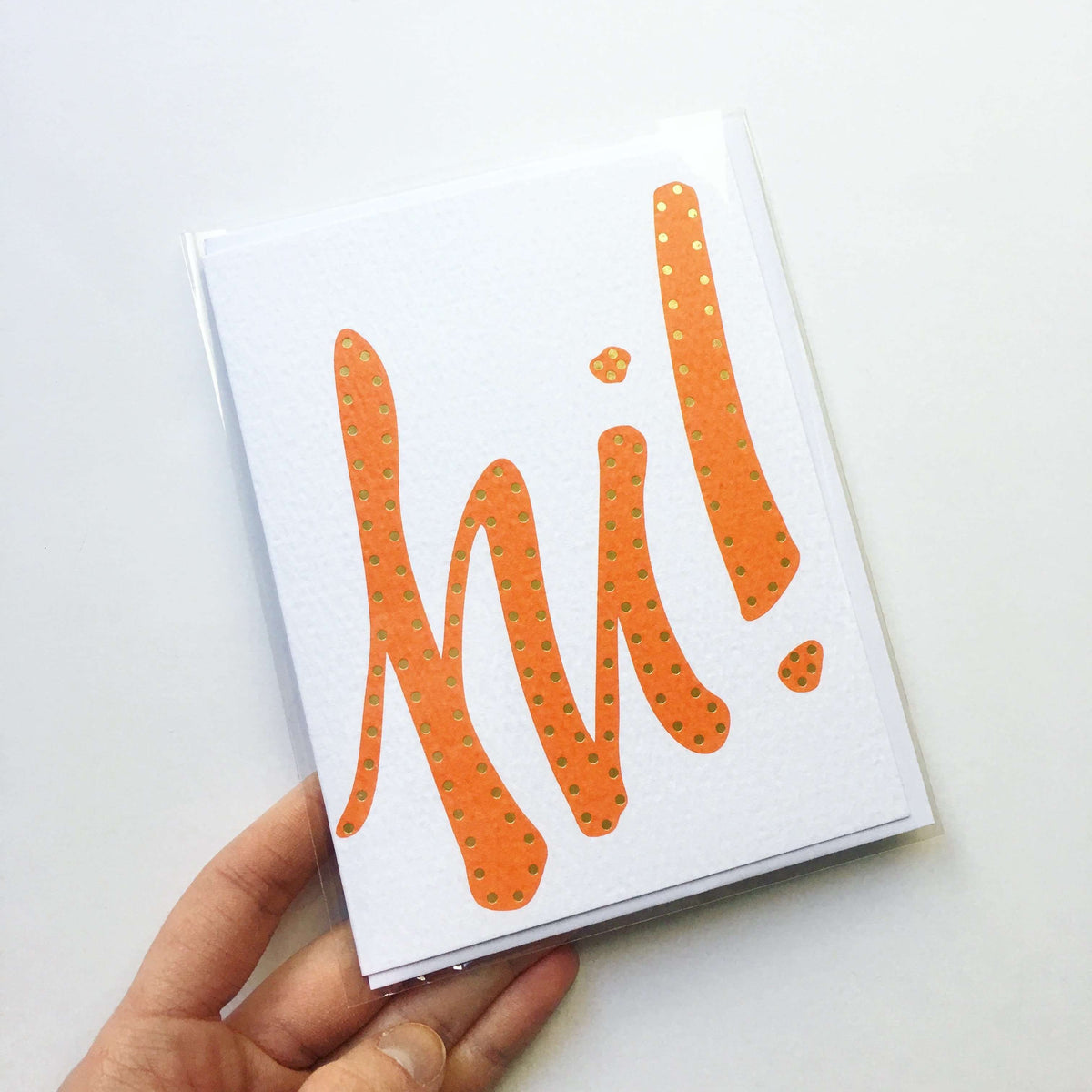 Orange Hi Everyday Card - Allie &amp; Elle