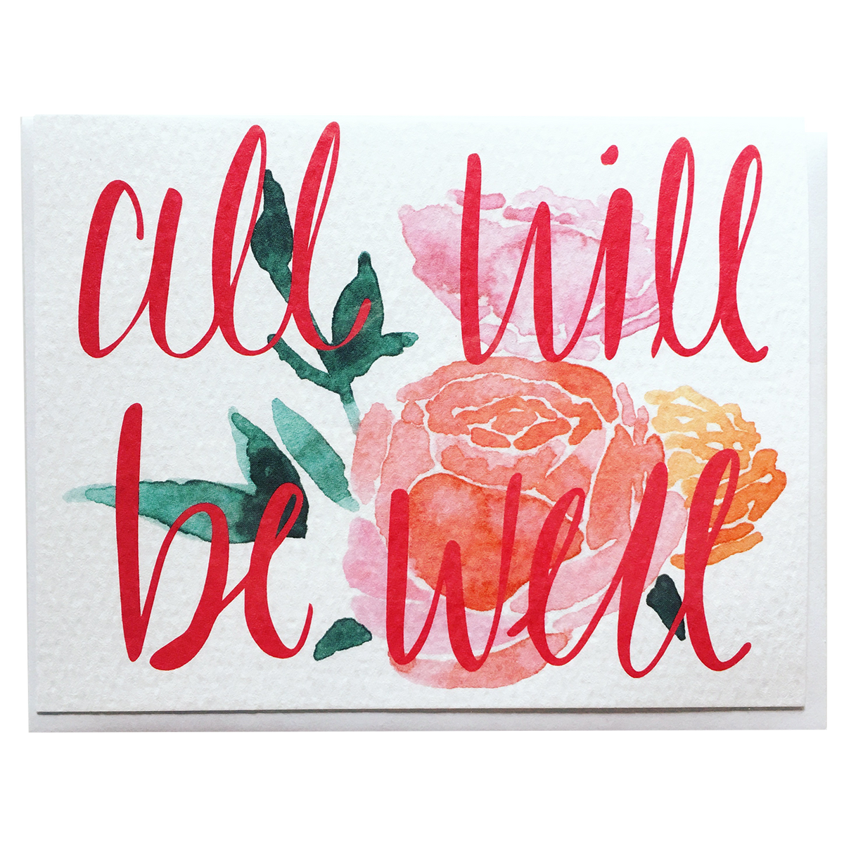 Watercolor Flowers Get Well Card - Allie &amp; Elle