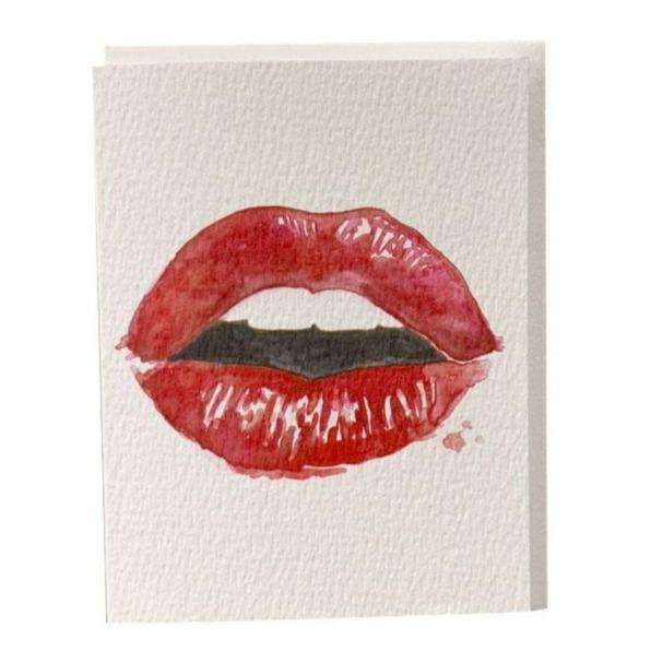 Watercolor Lips Card - Allie &amp; Elle